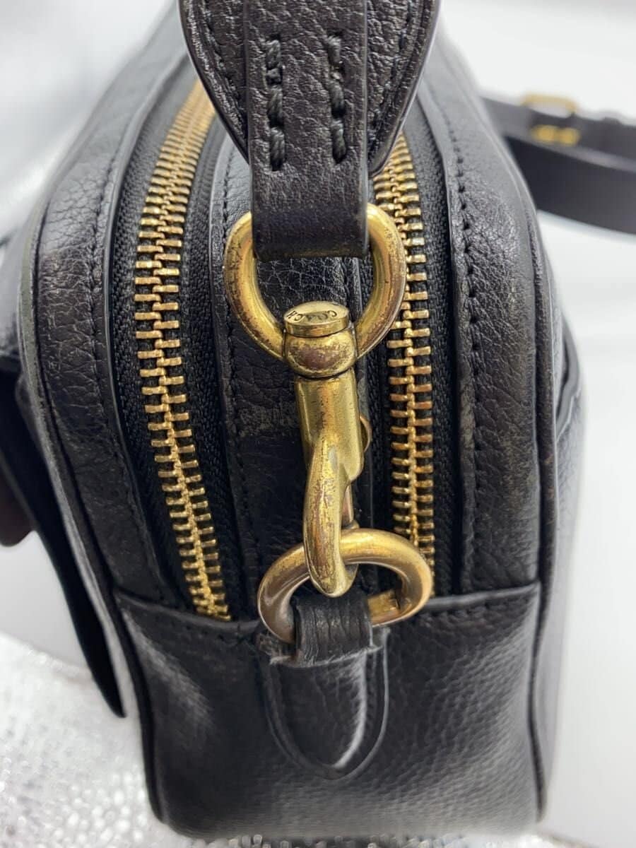 COACH Shoulder Bag Leather BLK 639 9