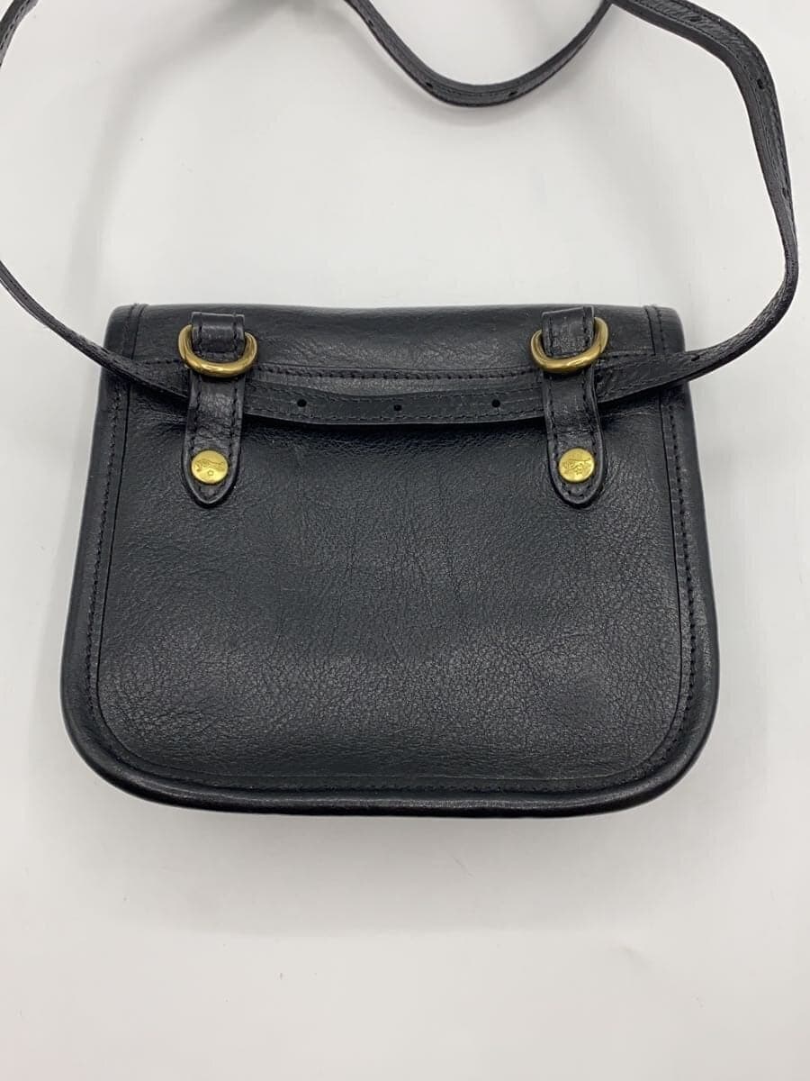 IL BISONTE Shoulder Bag Leather BLK Solid 3