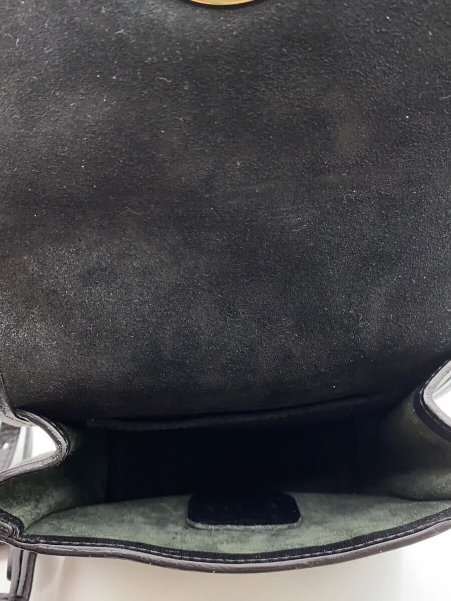 IL BISONTE Shoulder Bag Leather BLK Solid 6