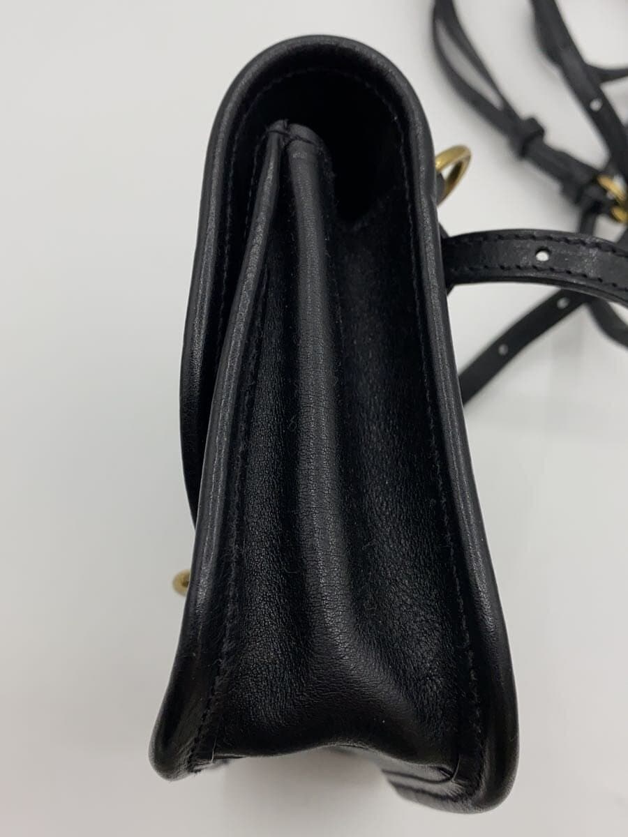 IL BISONTE Shoulder Bag Leather BLK Solid 8