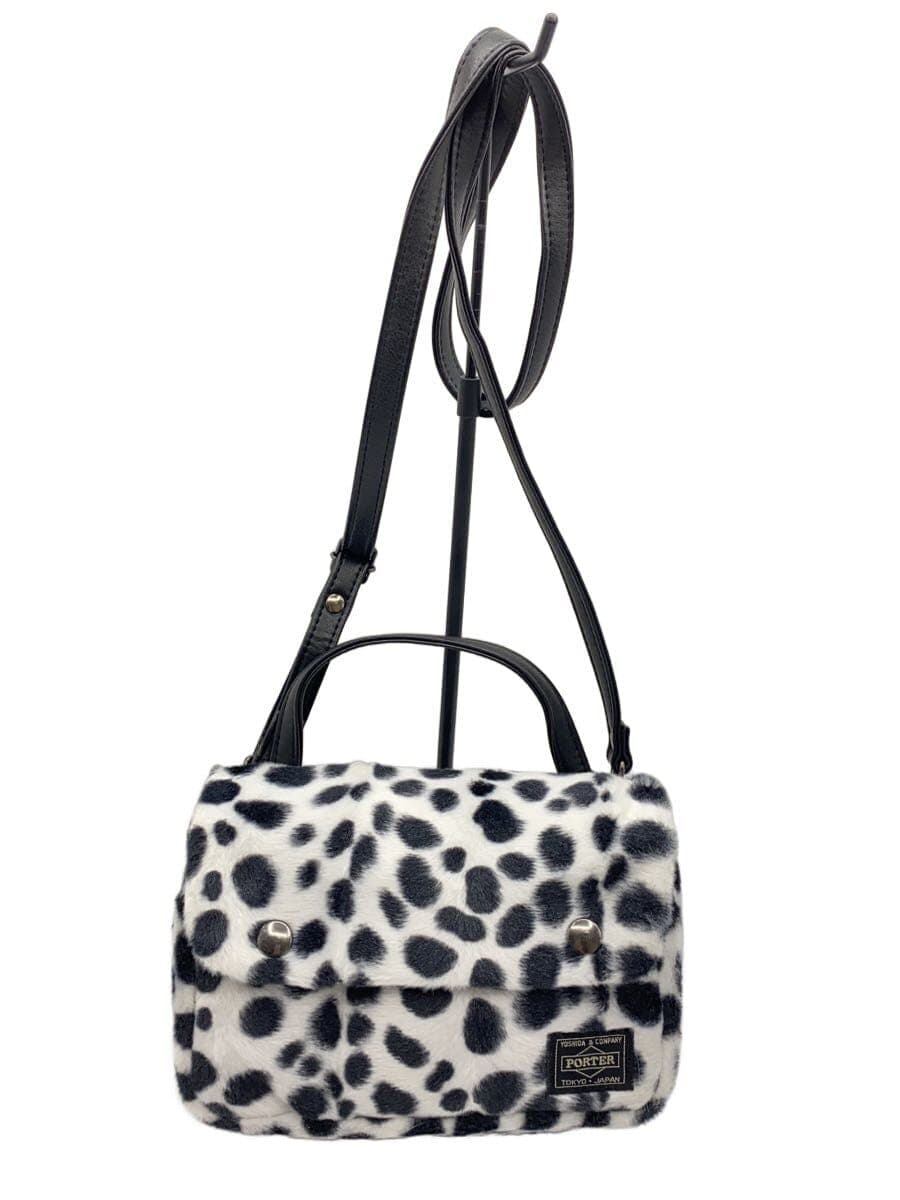 HEAD PORTER Fur Shoulder Bag WHT Animal
