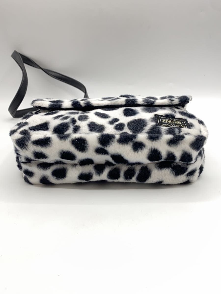 HEAD PORTER Fur Shoulder Bag WHT Animal 4