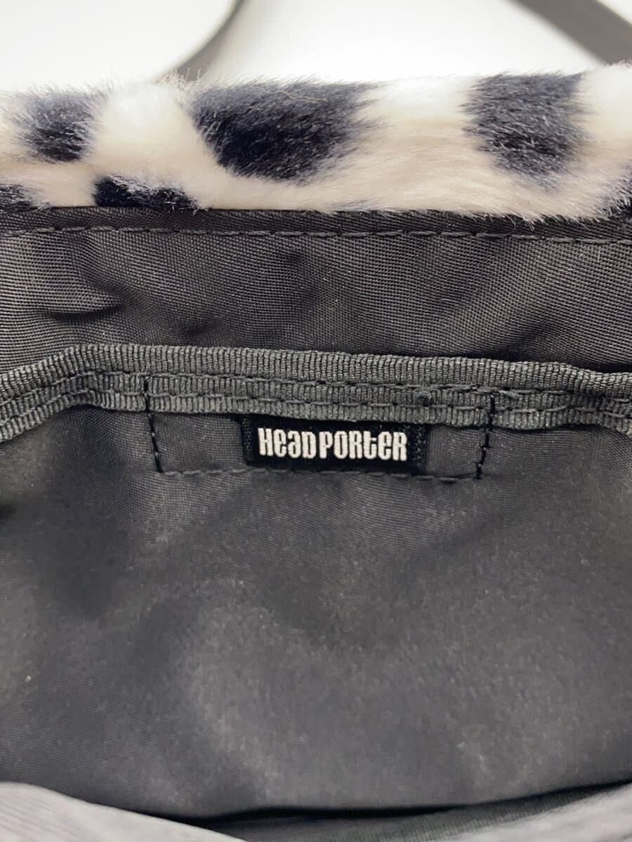 HEAD PORTER Fur Shoulder Bag WHT Animal 5