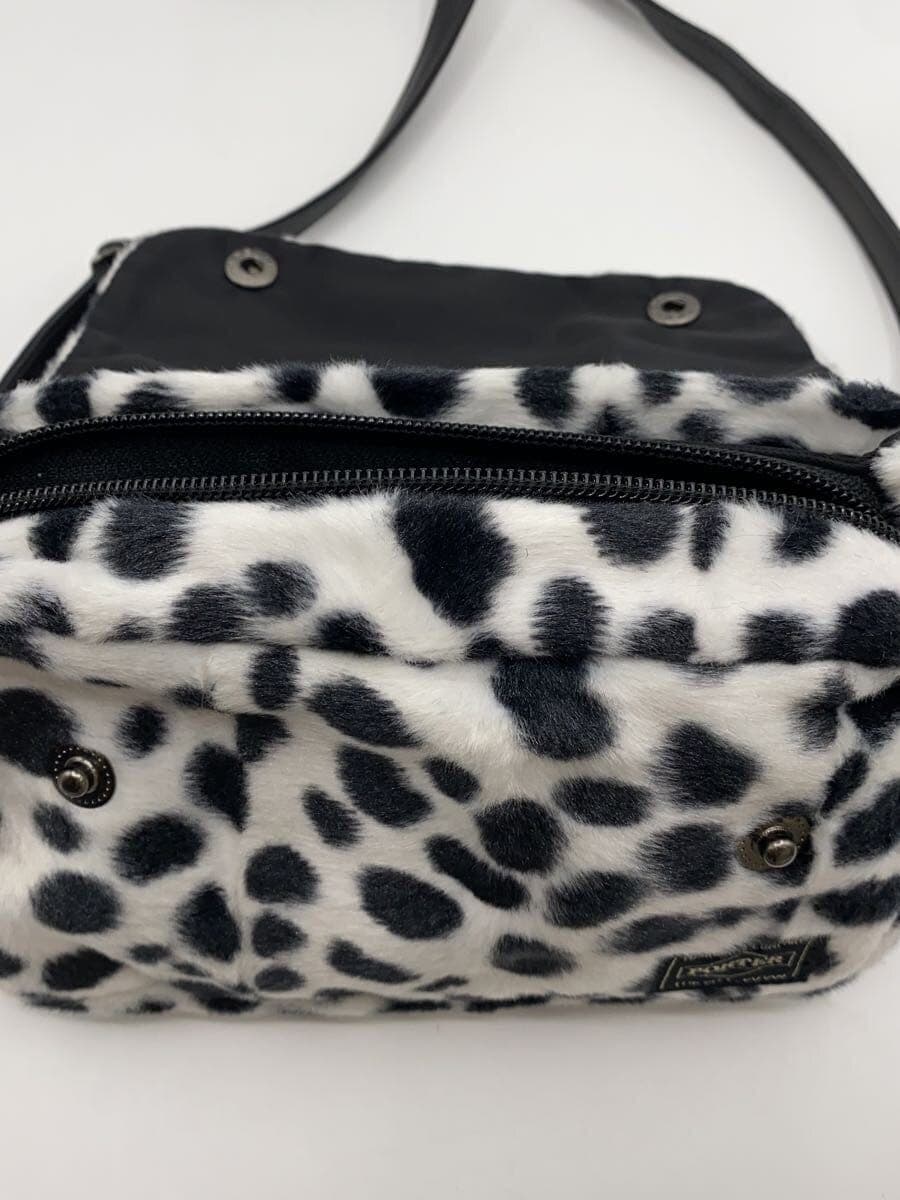 HEAD PORTER Fur Shoulder Bag WHT Animal 7