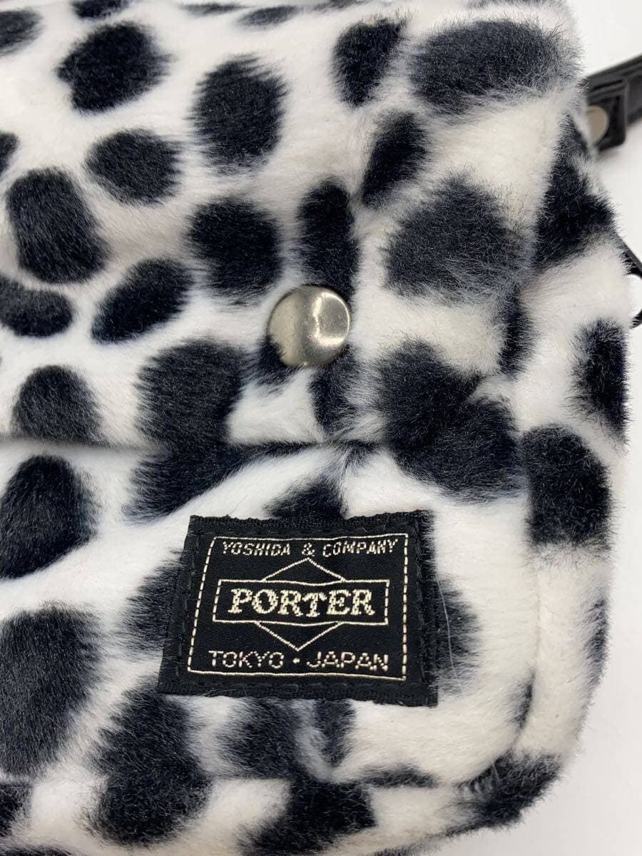 HEAD PORTER Fur Shoulder Bag WHT Animal 8