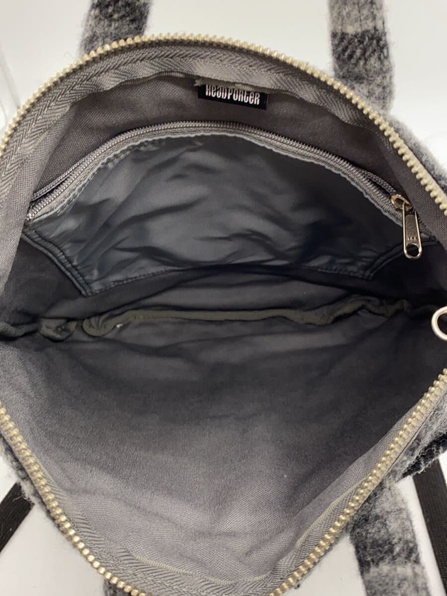 HEAD PORTER Shoulder Bag GRY Check 6