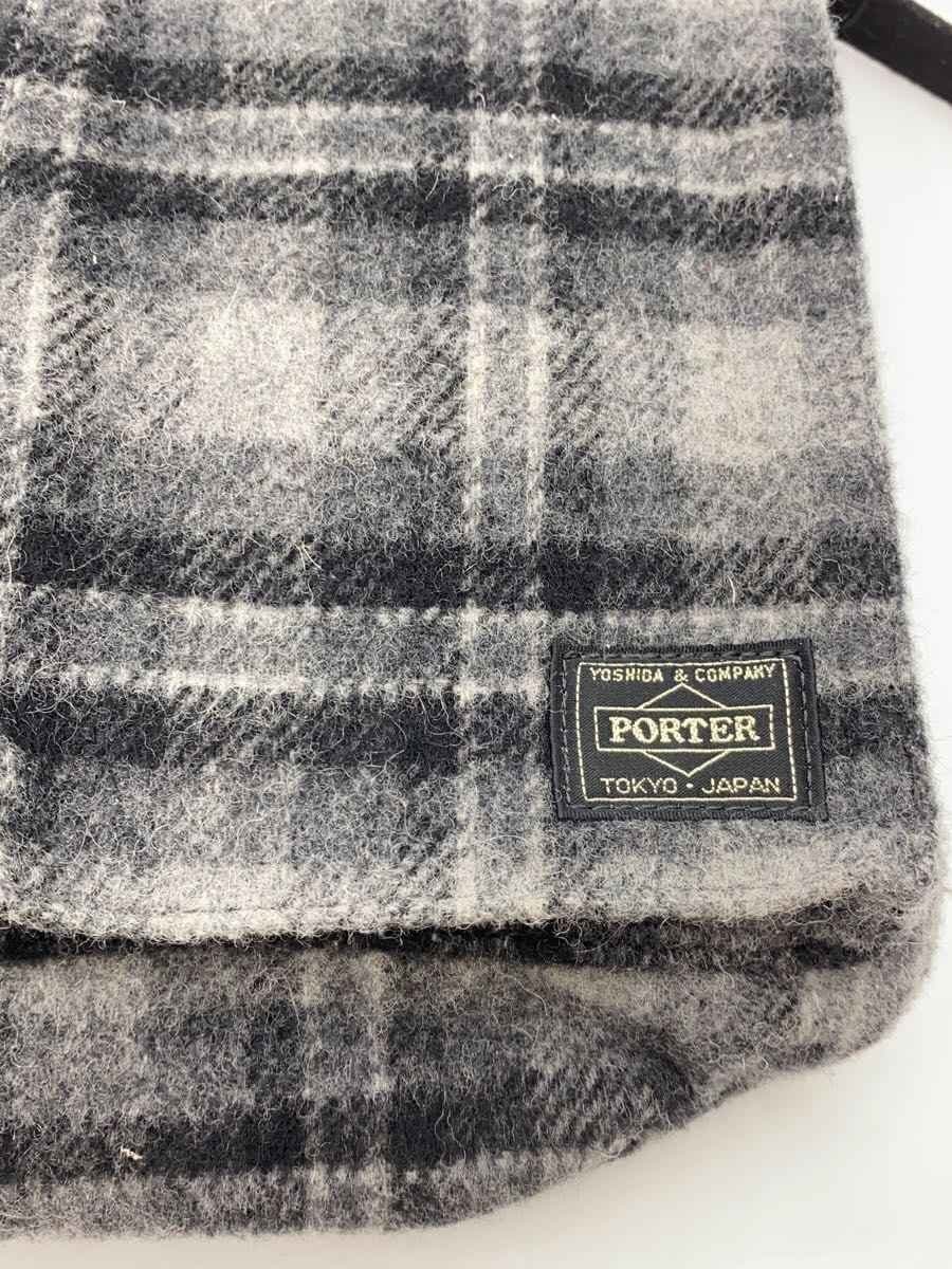 HEAD PORTER Shoulder Bag GRY Check 8