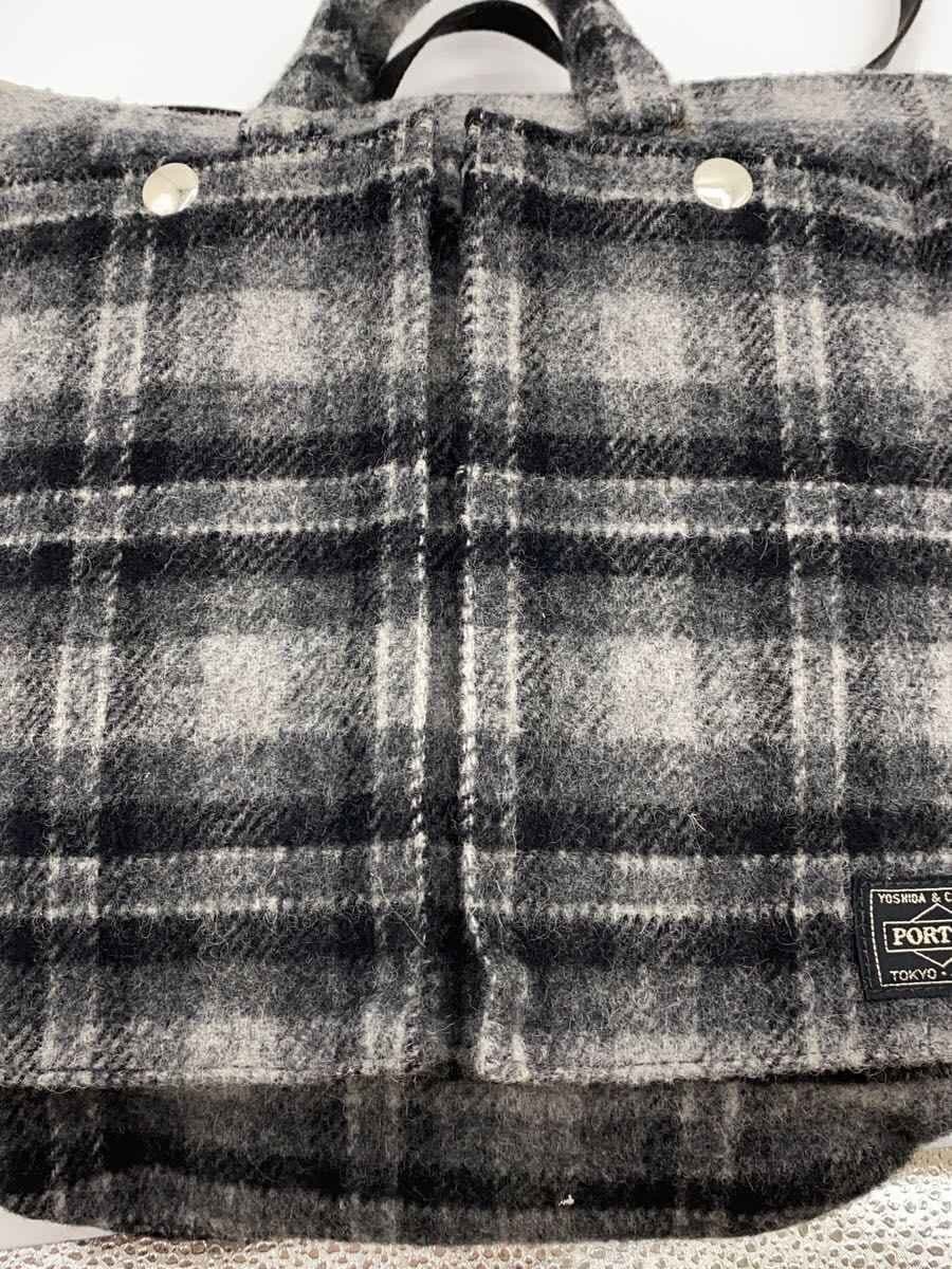 HEAD PORTER Shoulder Bag GRY Check 9