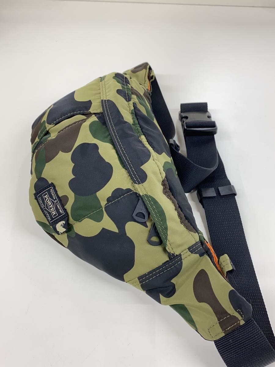 A BATHING APE x PORTER Waist Bag Polyester GRN Camouflage 2