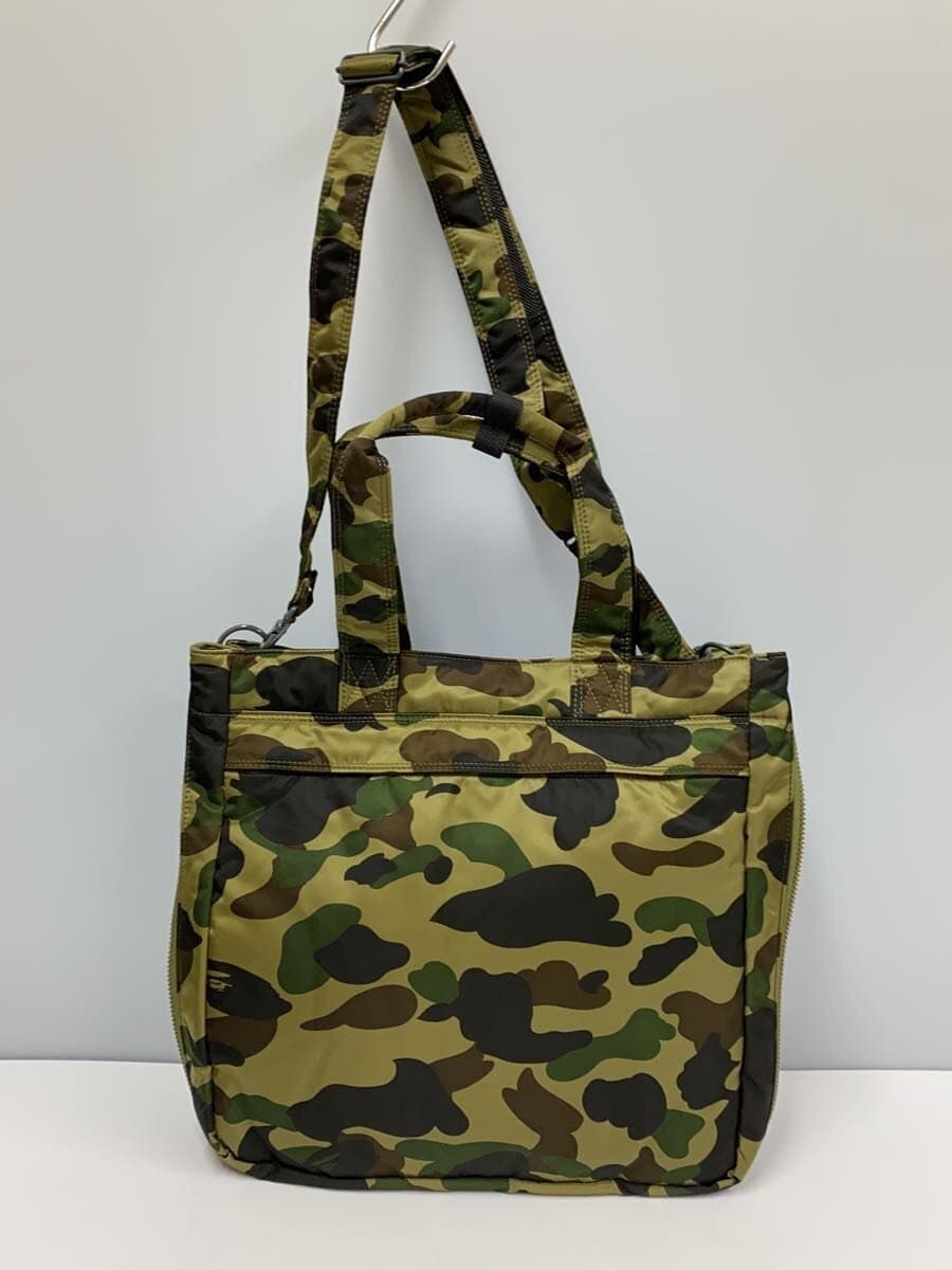 A BATHING APE x PORTER Tote Bag Polyester GRN Camouflage 3