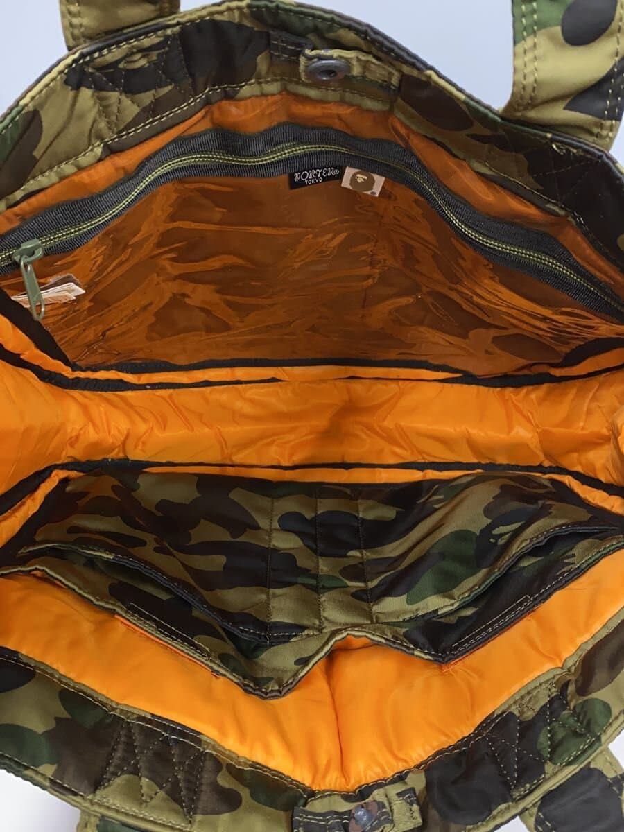 A BATHING APE x PORTER Tote Bag Polyester GRN Camouflage 6