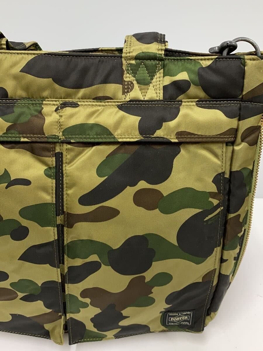 A BATHING APE x PORTER Tote Bag Polyester GRN Camouflage 9