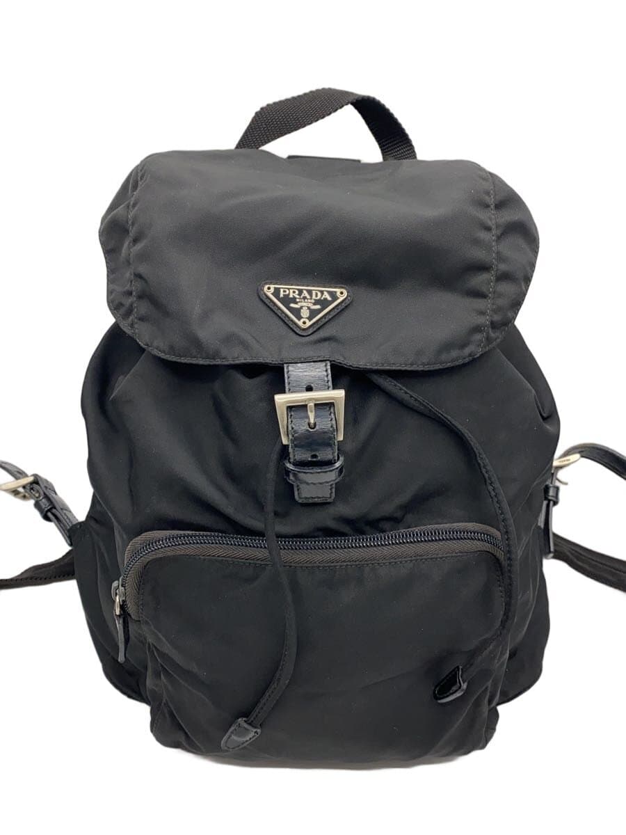 PRADA Backpack Nylon BLK Solid