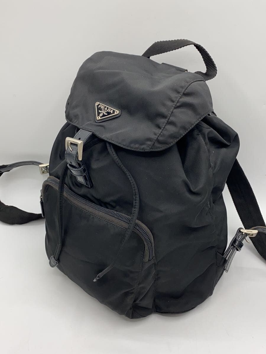 PRADA Backpack Nylon BLK Solid 2