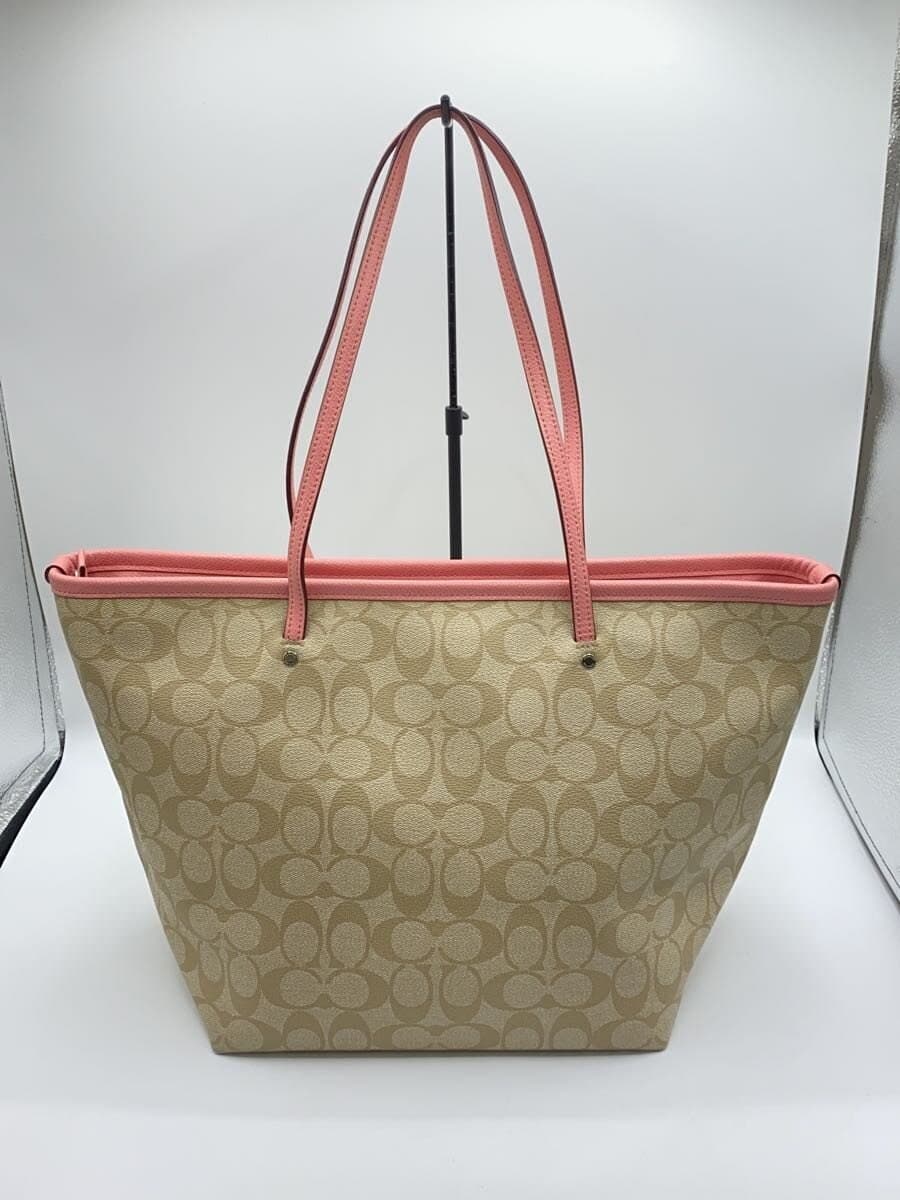 COACH Tote Bag Signature BEG All-over Pattern F34104 3