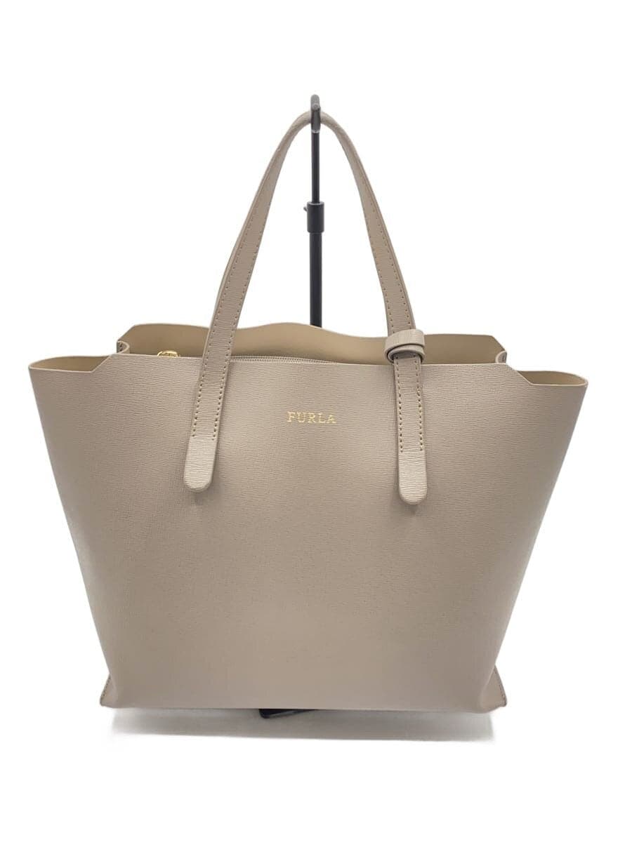 FURLA tote bag GRY solid color G7240