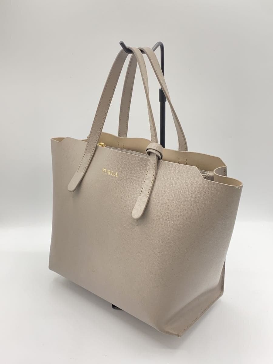 FURLA tote bag GRY solid color G7240 2