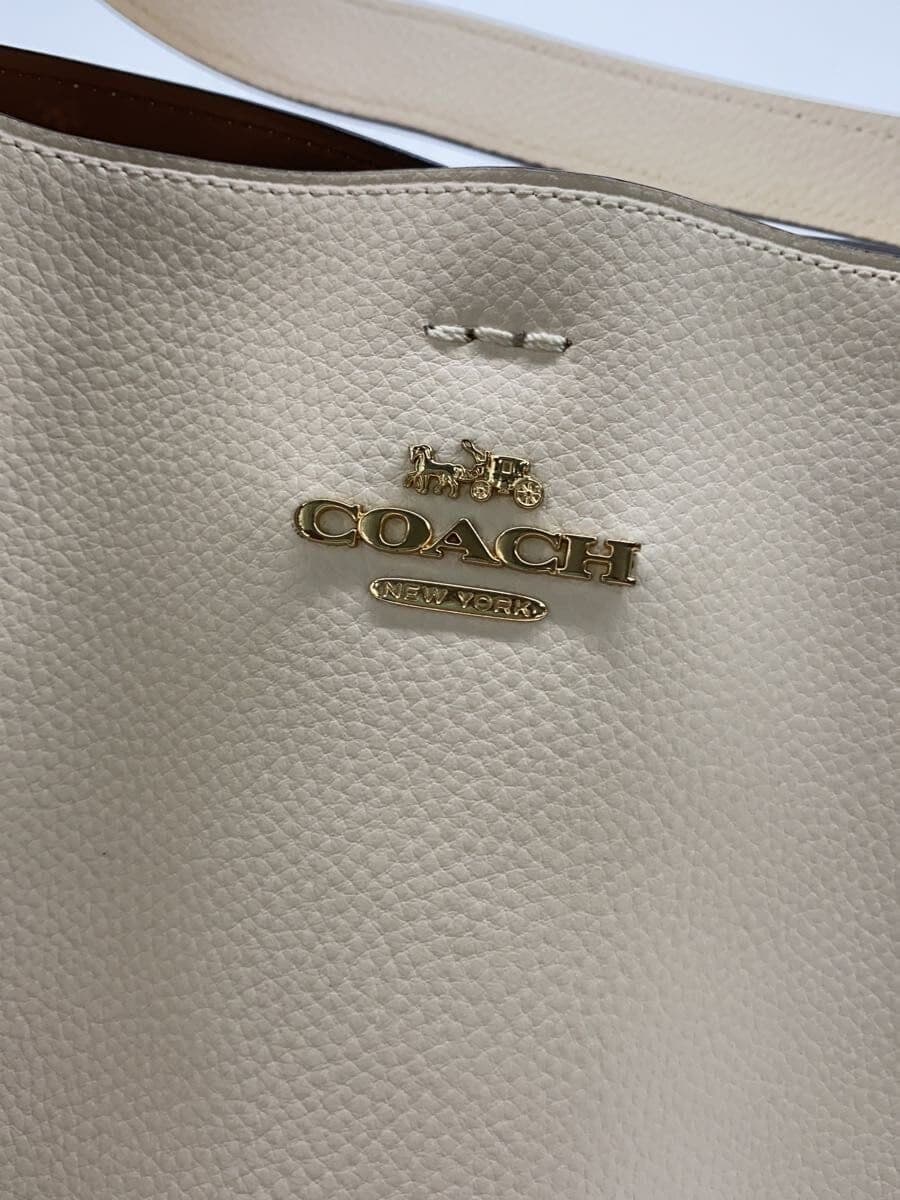 COACH Handbag Leather CRM A2081-91122 5