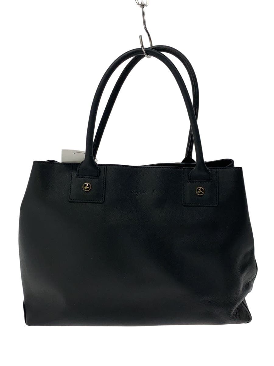 agnes b VOYAGE Handbag Cowhide BLK