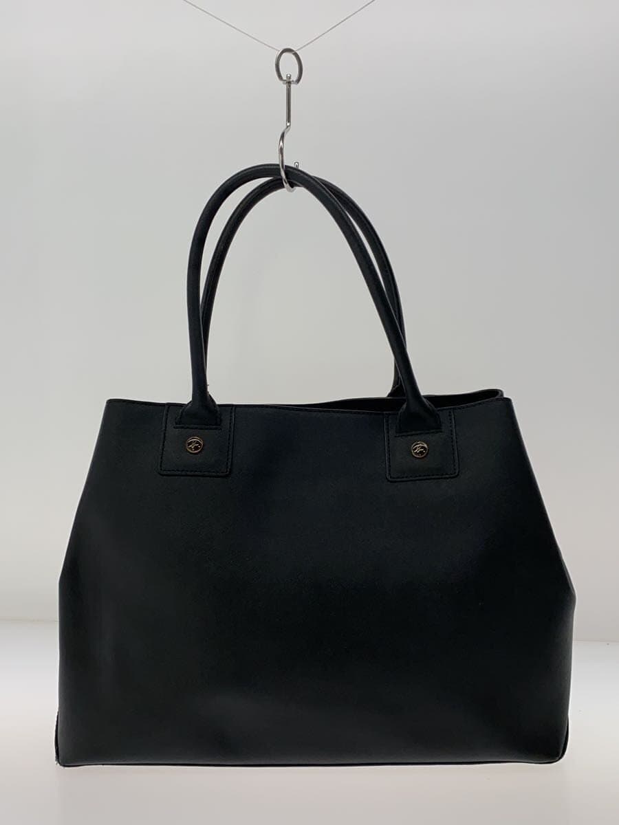 agnes b VOYAGE Handbag Cowhide BLK 3