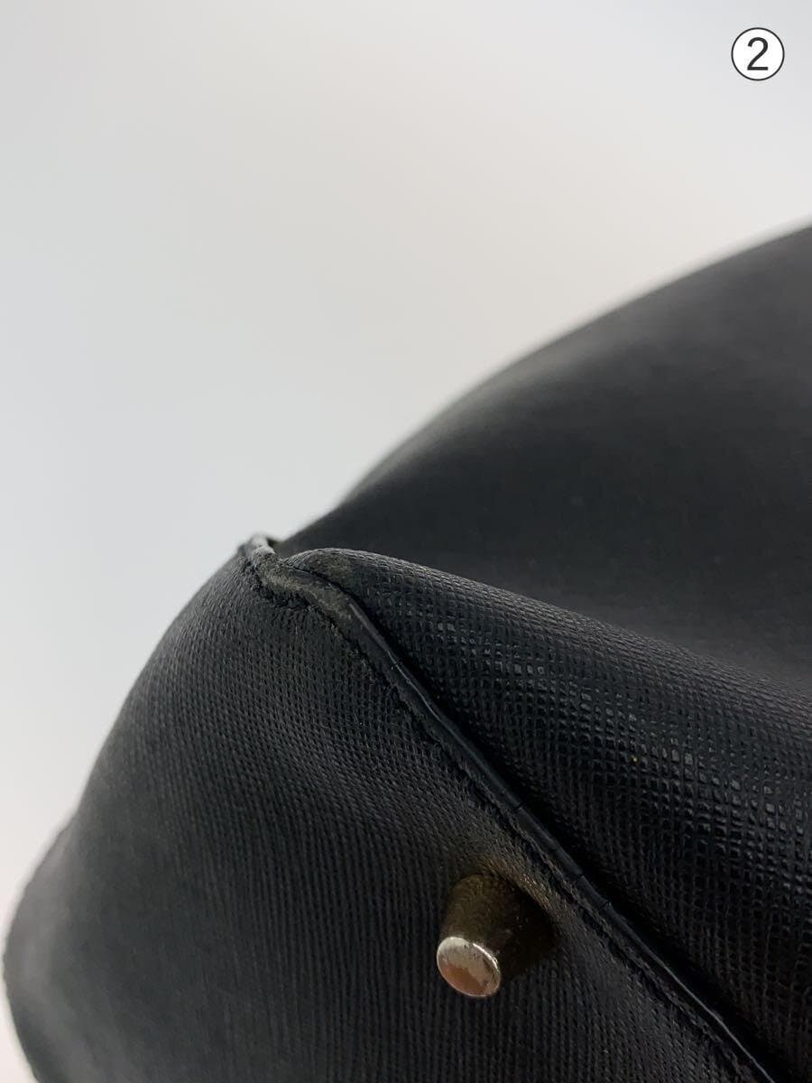 agnes b VOYAGE Handbag Cowhide BLK 8