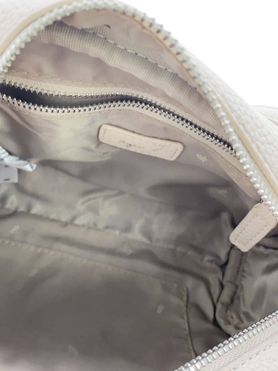 agnes b VOYAGE Shoulder Bag Leather BEG Solid MCF-18 6