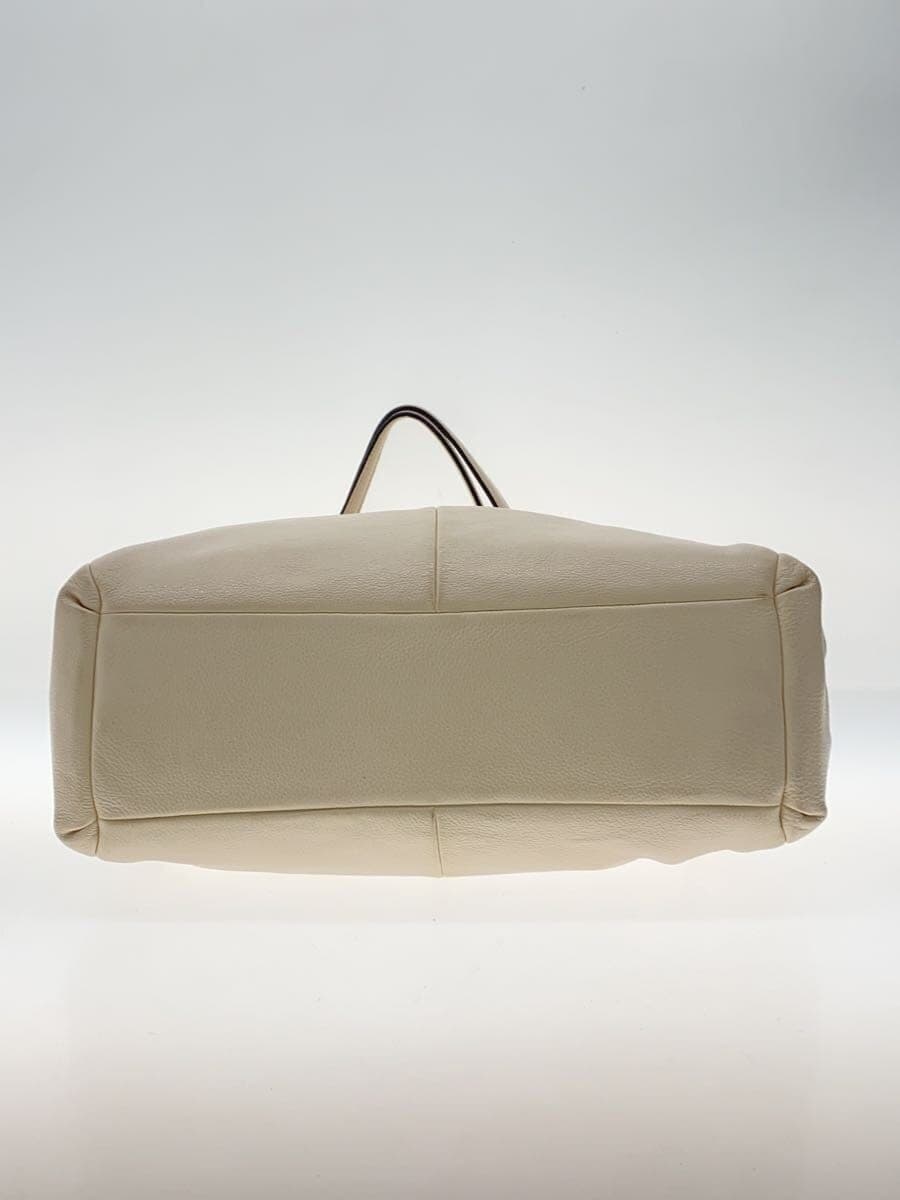 COACH Handbag Leather WHT 80268 4