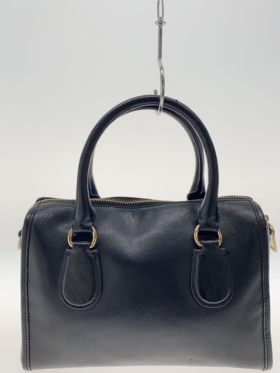 COACH Handbag Leather BLK F33329 3