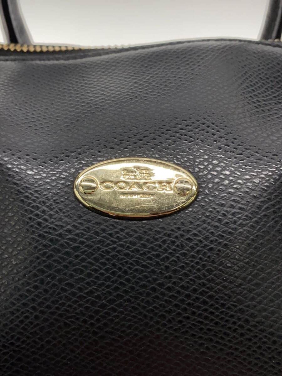 COACH Handbag Leather BLK F33329 5
