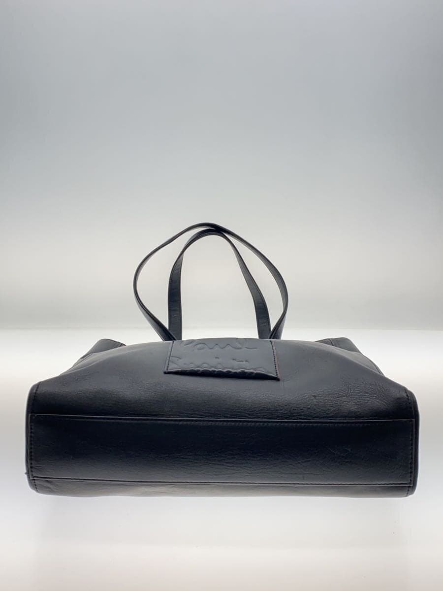 Paul Smith Tote Bag Leather BLK Solid 4