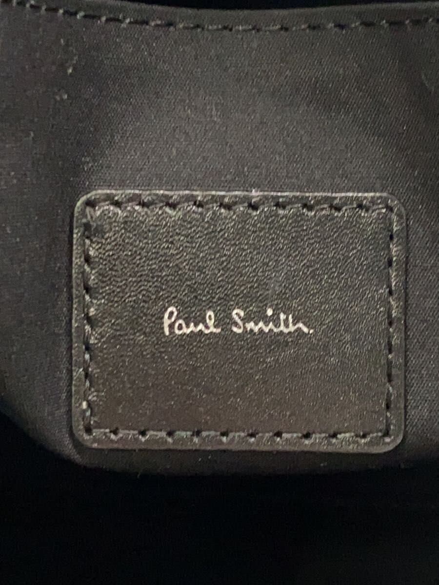 Paul Smith Tote Bag Leather BLK Solid 5