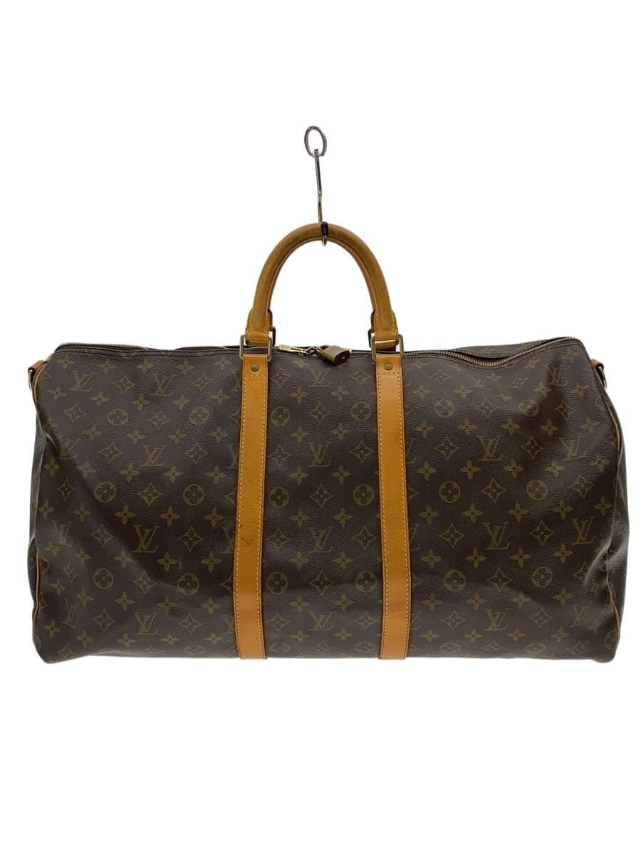 LOUIS VUITTON Keepall Bandouliere 55_Monogram Canvas PVC BRW