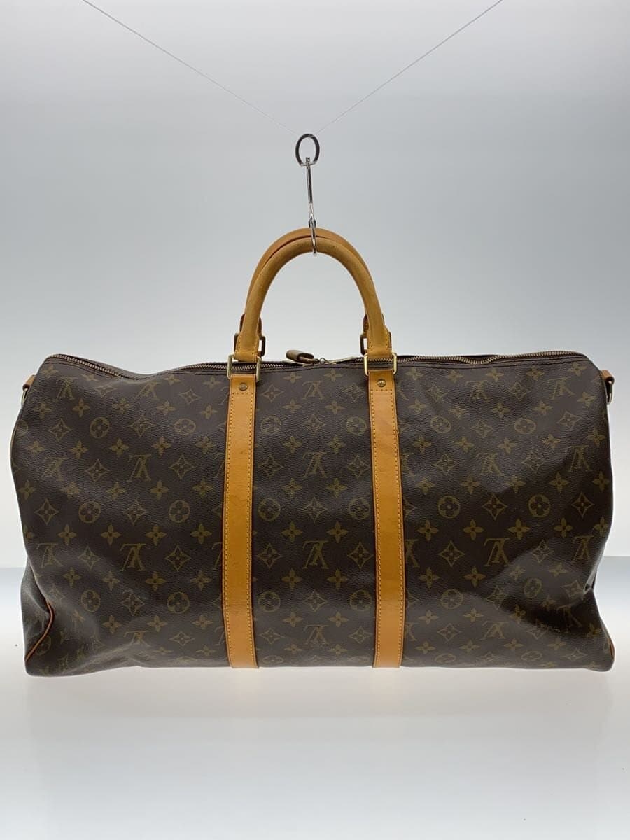 LOUIS VUITTON Keepall Bandouliere 55_Monogram Canvas PVC BRW 3