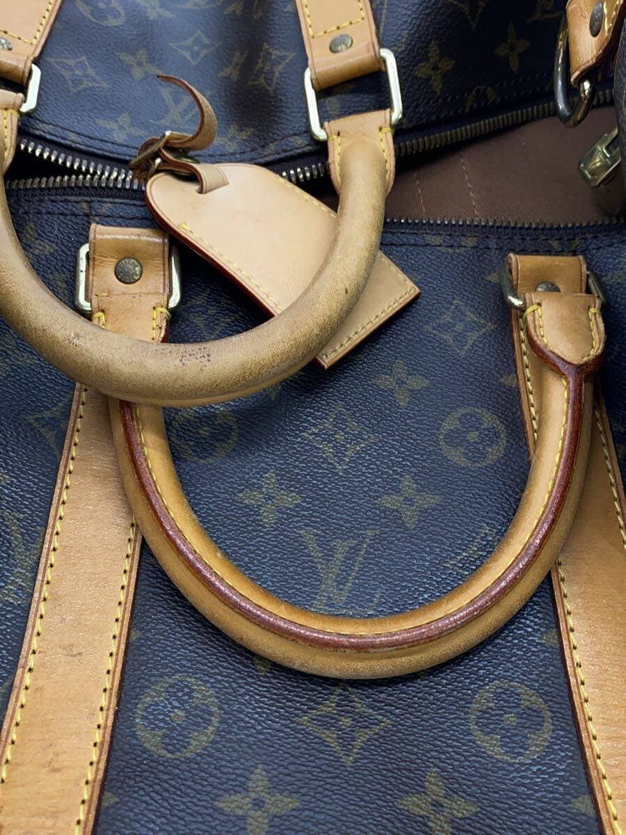LOUIS VUITTON Keepall Bandouliere 55_Monogram Canvas PVC BRW 8