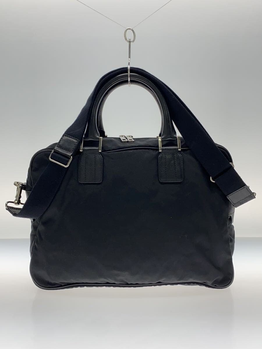 BALLY Briefcase Nylon Black Plain 3
