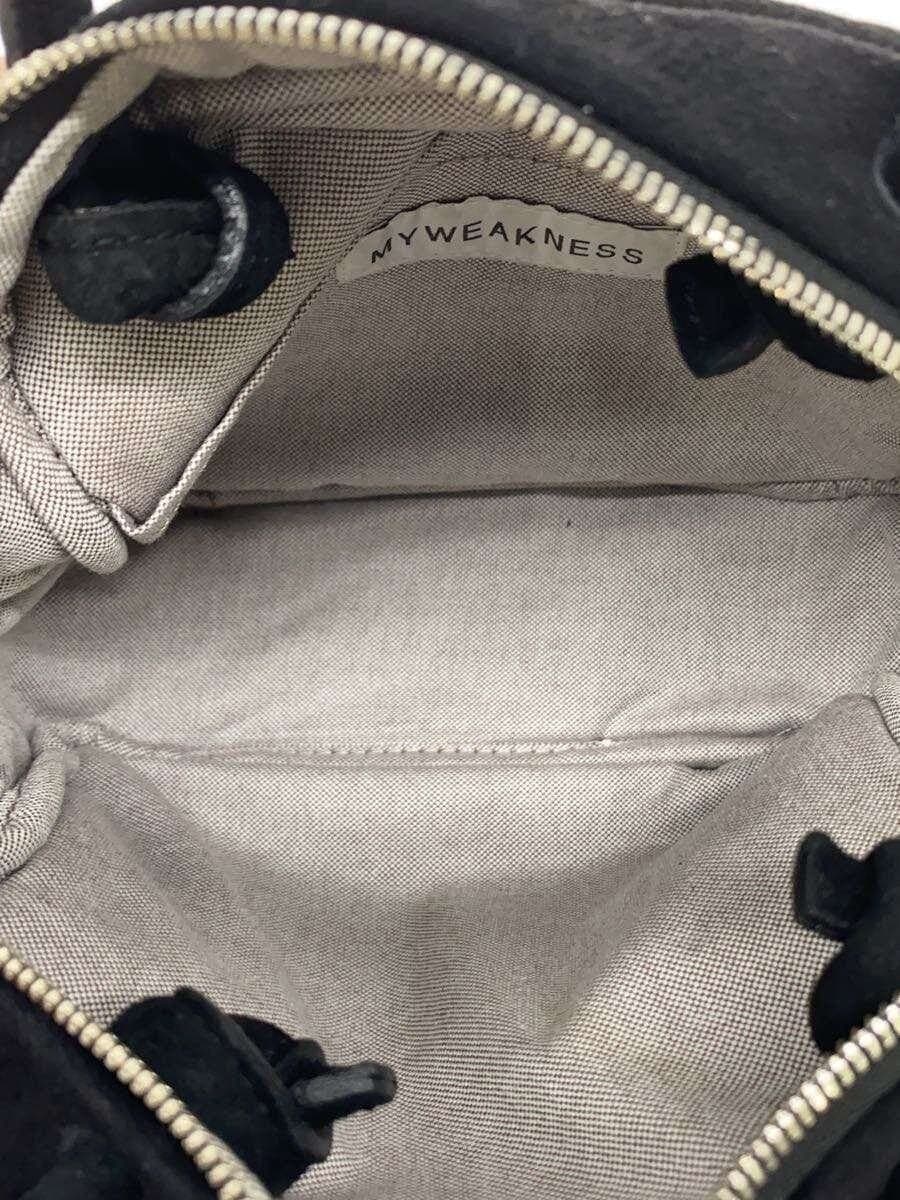 myweakness shoulder bag suede BLK plain 6