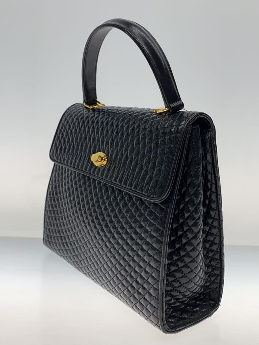 BALLY handbag leather black all-over pattern 2
