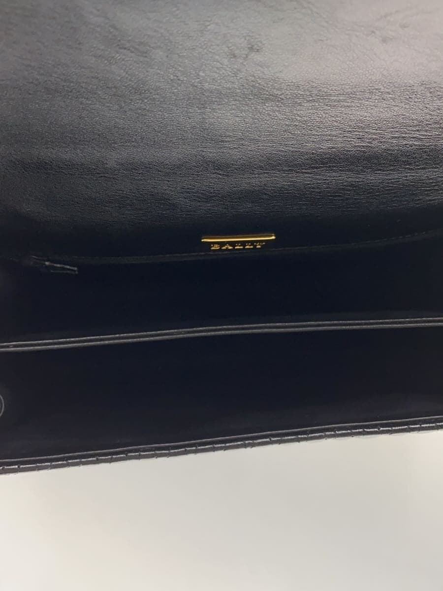 BALLY handbag leather black all-over pattern 6
