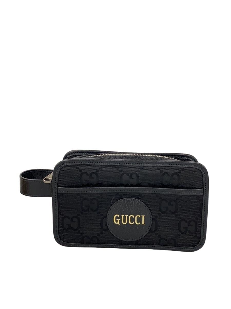 GUCCI clutch bag canvas BLK 627475