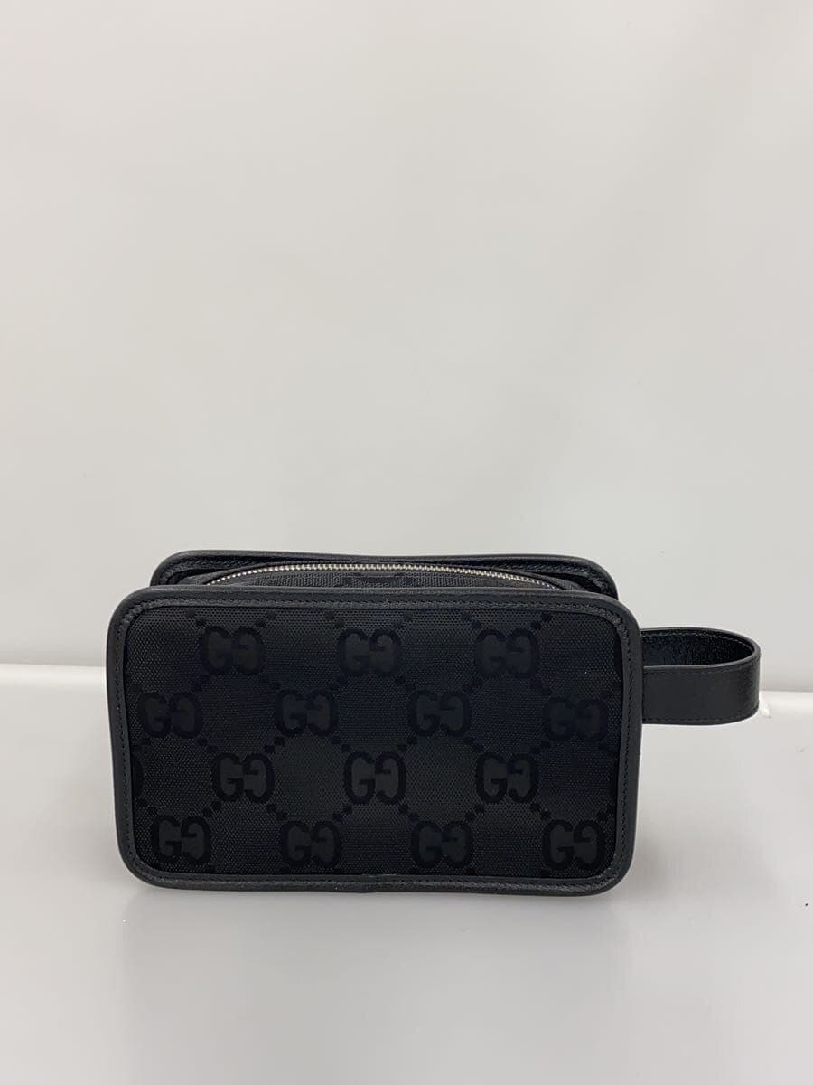 GUCCI clutch bag canvas BLK 627475 3