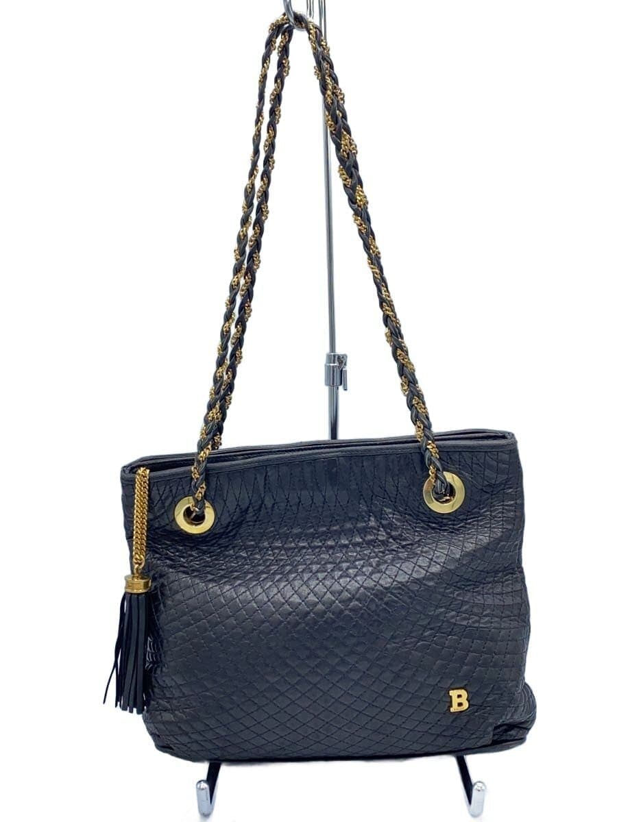 BALLY shoulder bag leather black plain