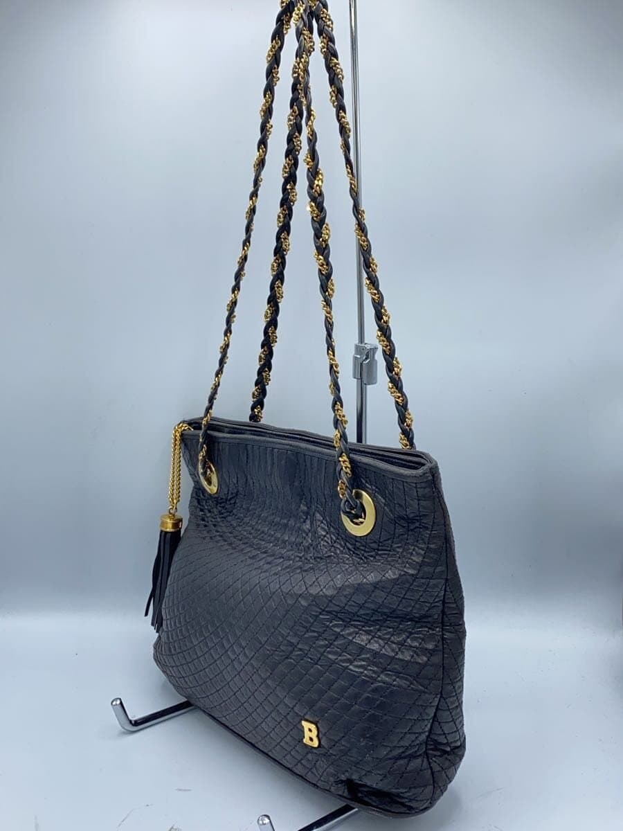 BALLY shoulder bag leather black plain 2