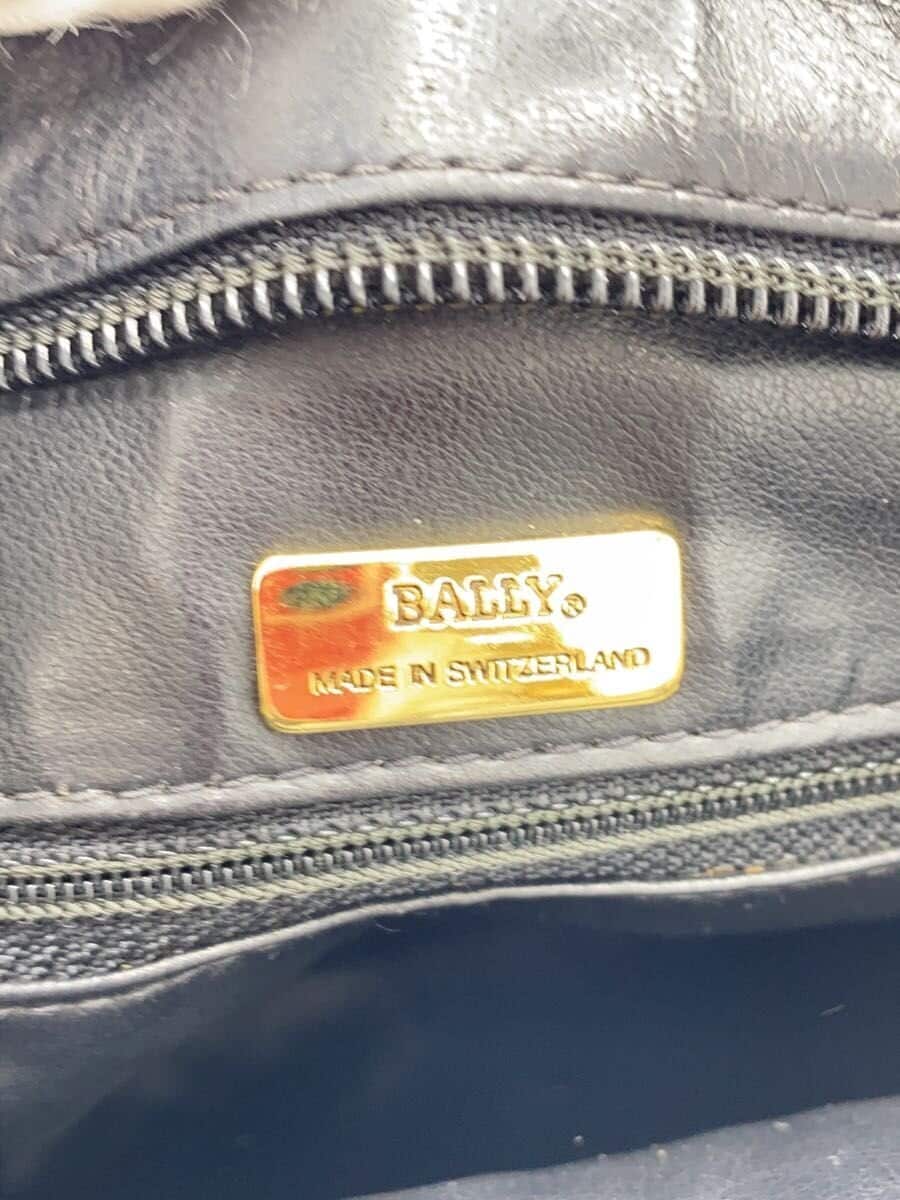 BALLY shoulder bag leather black plain 5