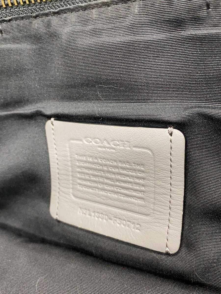 COACH shoulder bag leather GRY 5