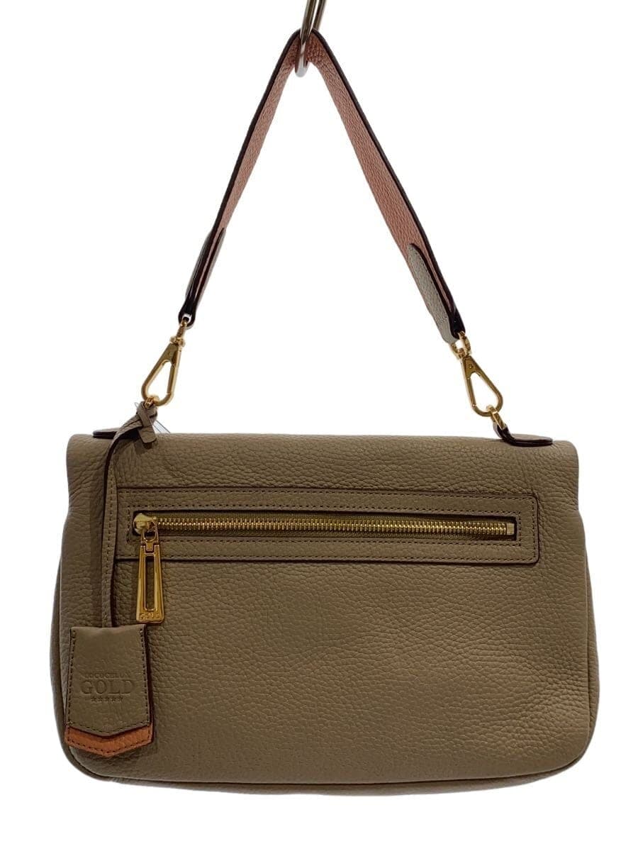 COCOCELUX GOLD Shoulder Bag Leather BEG 3
