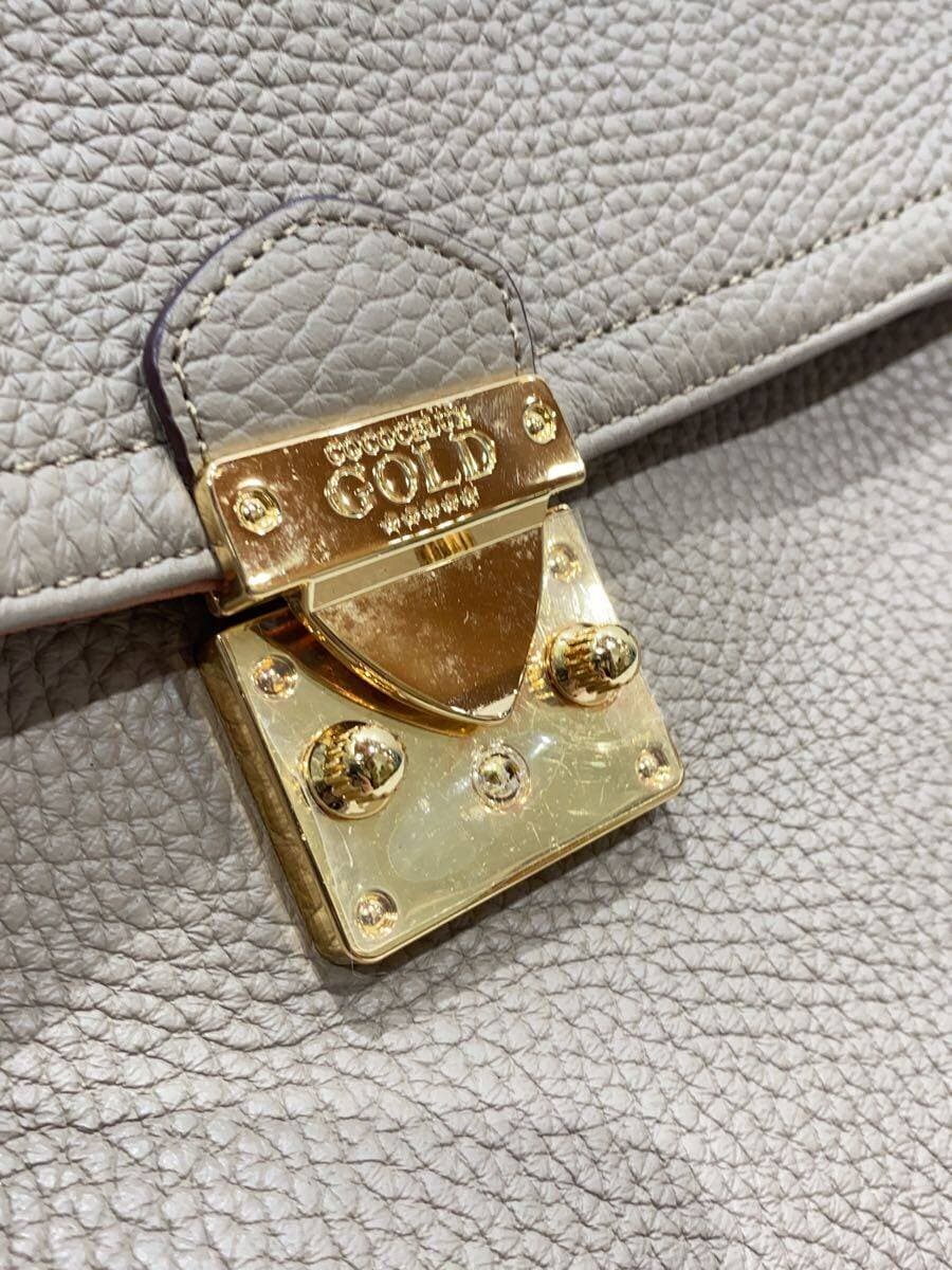COCOCELUX GOLD Shoulder Bag Leather BEG 5