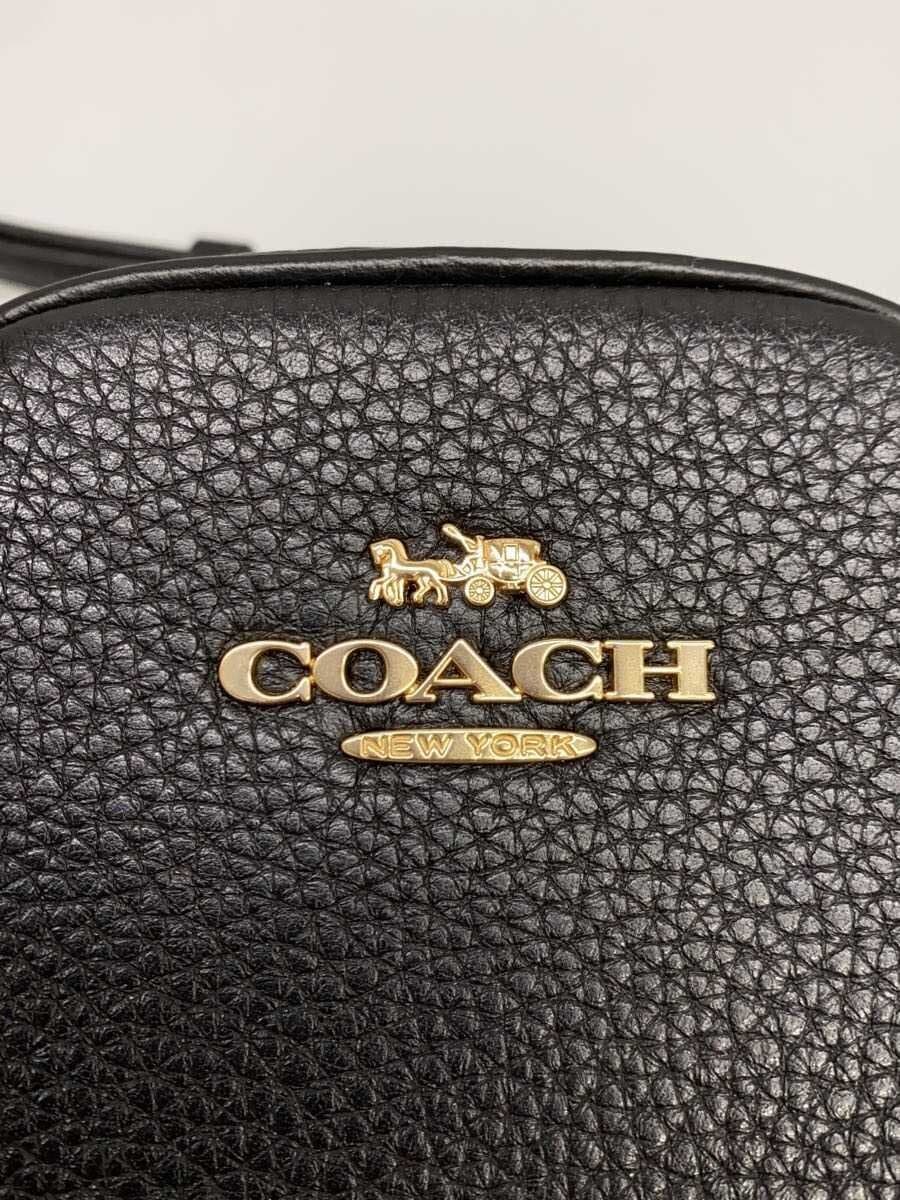 COACH Shoulder Bag Leather BLK CB854 5