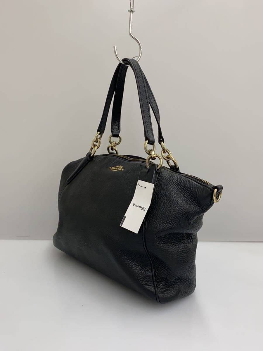 COACH Handbag Leather BLK F28993 2