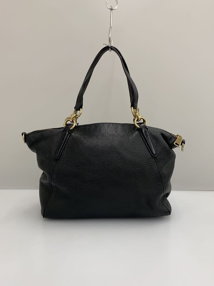 COACH Handbag Leather BLK F28993 3