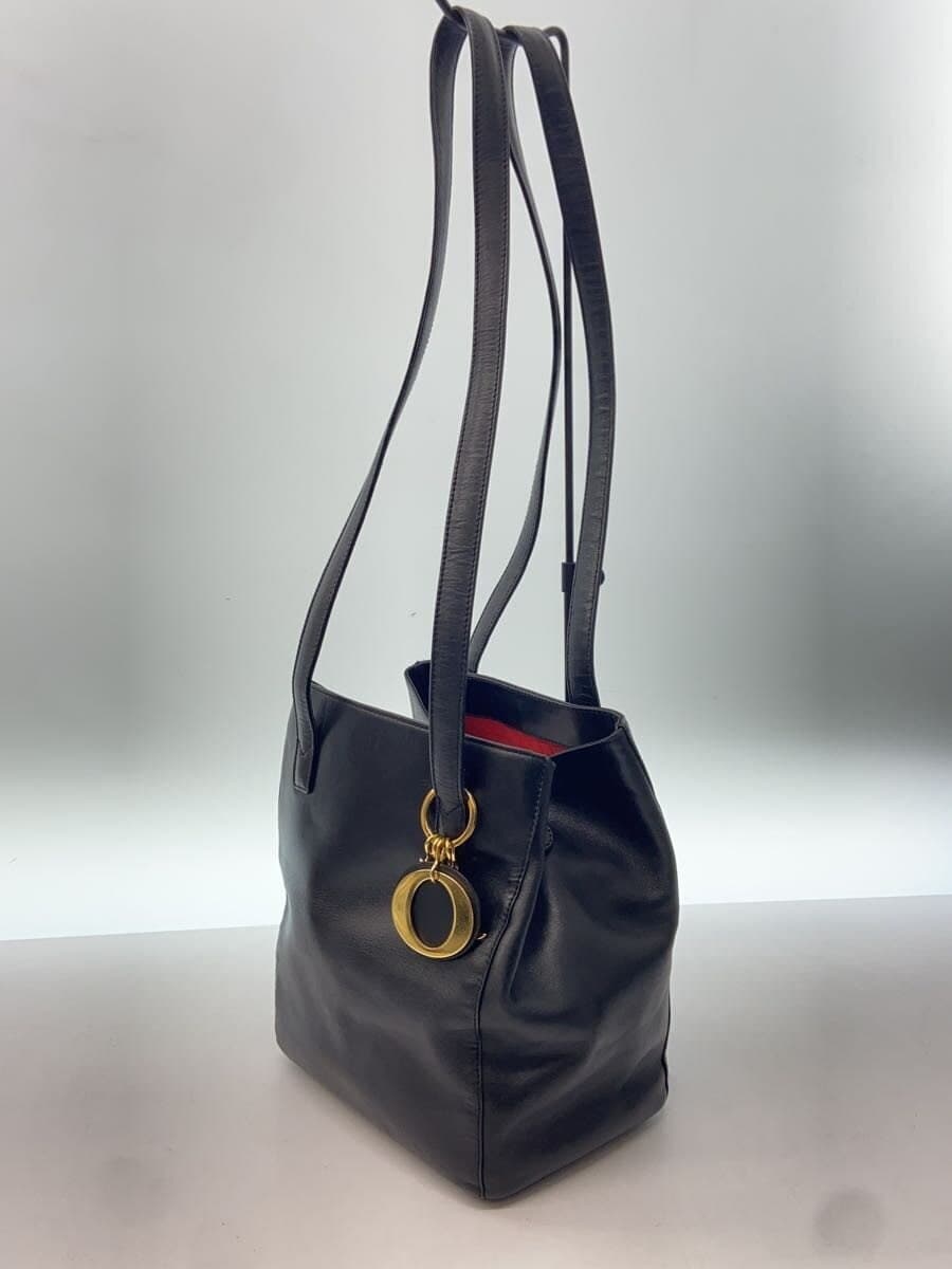 Christian Dior Tote Bag Leather BLK 2